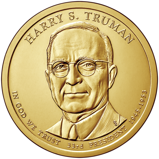 Picture of США 1 долар 2015 року, 33 президент Гаррі Трумен (1945-1953), "Серія Президентів"