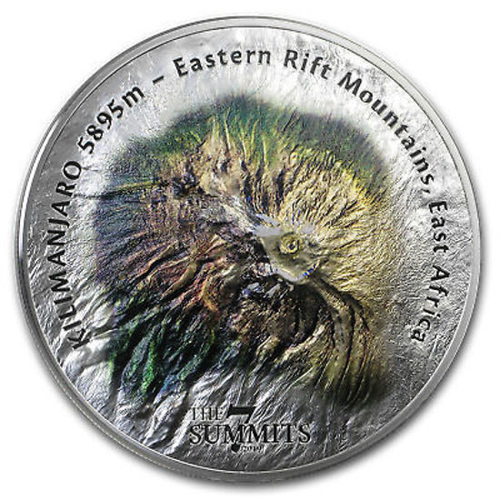 Picture of Срібна монета " Кіліманджаро - 7 вершин "  5 унцій