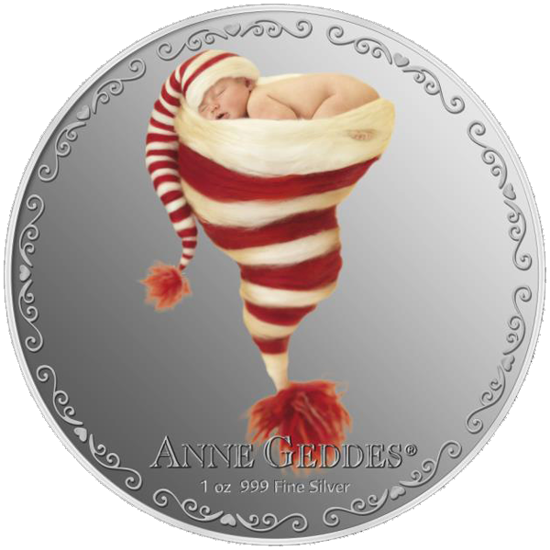Picture of  Срібна монета Anne Geddes "Малюк в шапці" Анне Геддес 31,1 грам