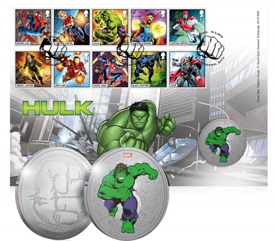 Picture of Англия, Великобритания. ХАЛК. Медаль по комиксу МАРВЕЛ (MARVEL Hulk)
