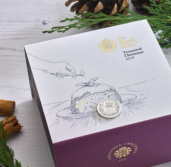 Picture of Англия, Великобритания, 6 пенсов 2019 Рождество. Серебро 3,35 гр.