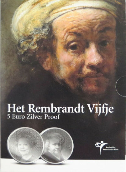 Picture of Нидерланды 5 евро 2006, 400 лет со дня рождения Рембрандта. Серебро 11,9 гр. Proof