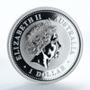 Picture of Серебряная монета с позолотой "Год Змеи" Lunar 1 Series, 1 доллар. Австралия. 31,1 грамм