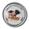Picture of Серебряная цветная монета "Год Свиньи" Lunar 1 Series, 1 доллар. Австралия 31,1 грамм