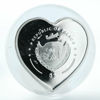 Picture of Серебряная монета в виде сердца  "Ангел и дьявол" 25 грамм