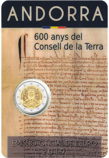 Picture of Андорра 2 евро 2019, 600 лет Совета Земли