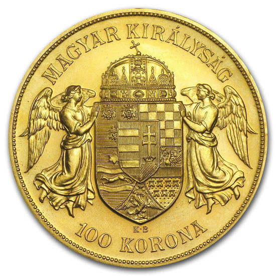 Picture of Золотая монета "100 крон" Венгрия 34 грамм