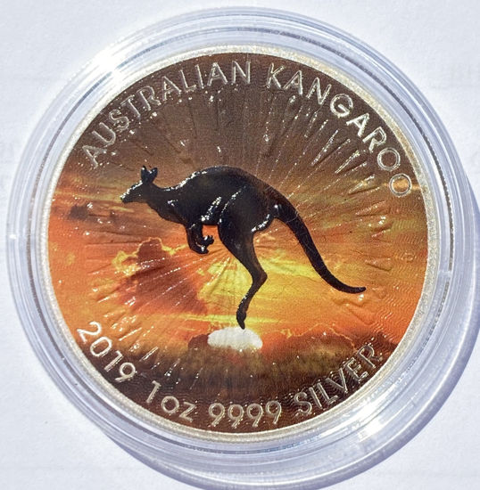 Picture of Серебряная монета "Австралийский Кенгуру - Закат" 31,1 грамм 2019 г.