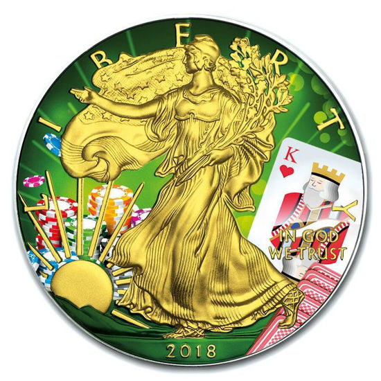 Picture of Серебряная монета "Американский орел Liberty - Покер" 31.1 грамм 2018