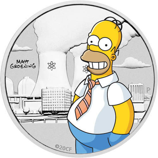 Picture of  Срібна монета "Гомер Сімпсон" 15,55 грам Тувалу