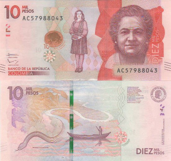 Picture of Колумбия 10000 песо 2016 (2018) (Р460)