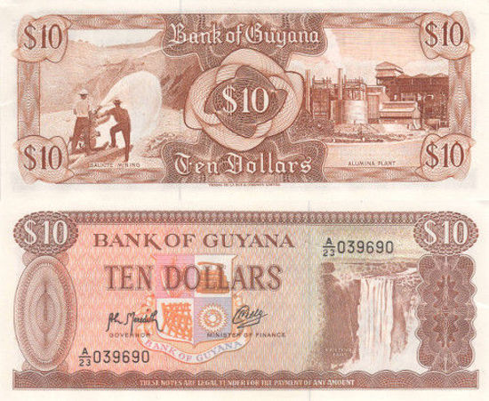 Picture of Гайана 10 доларів 1992 (Р 23)