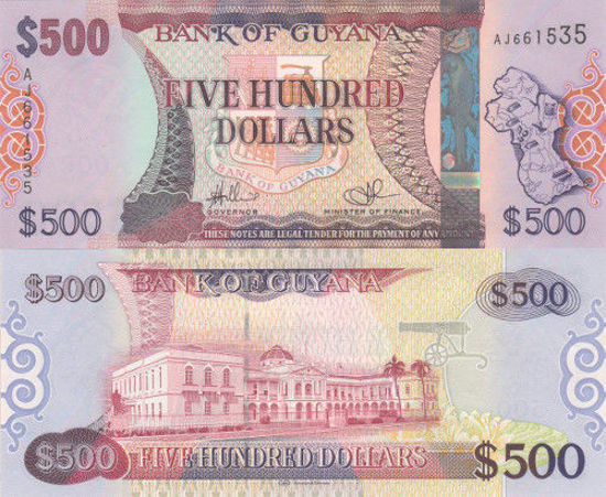 Picture of Гайана 500 долларов 2011 (Р 37а)