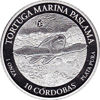 Picture of Памятная серебряная монета "Морская черепаха" 10 кордоб 2016 г