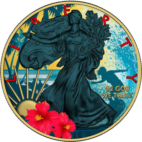 Picture of Срібна монета "Американський орел Liberty - Гаваї" 31.1 грам 2018 р. США