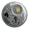 Picture of Срібна монета ЧОТИРИЛИСНИК 2020 серії «LUCKY COINS» c елементом покритим 24К золотом