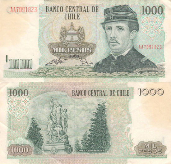 Picture of Чилі 1000 песо 2008 (Р 154)