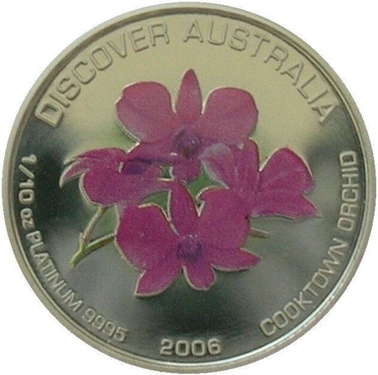 Picture of Платиновая монета "Орхидея Cooktown orchid" 15 $ 1/10 унции