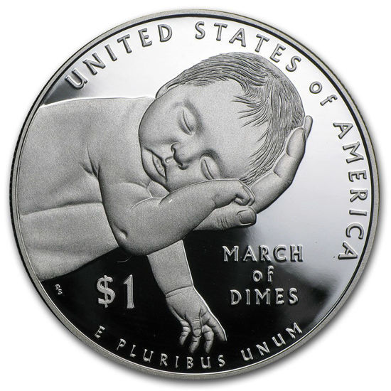 Picture of Серебряный доллар "March of Dimes" 2015 США
