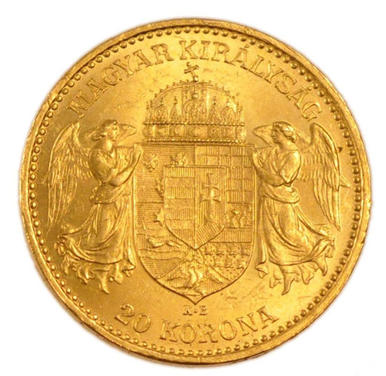 Picture of Золотая монета «Венгрия 20 крон» 1897г