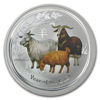 Picture of Серебряная цветная монета "Год Козы" 1 доллар  Австралия 31,1 грамм