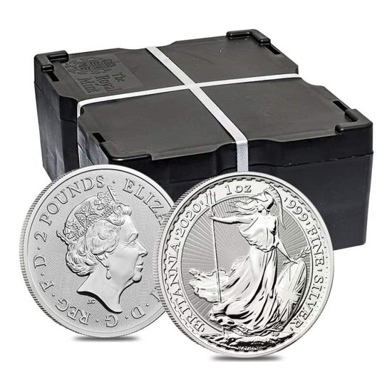 Picture of Коробка 500 серебряных монет "Британия -Britannia" 2020 ( 1oz ) 1 унция Великобритания