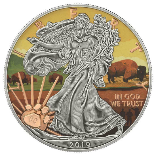 Picture of Серебряная монета "Американский орел - Liberty Ветряная пещера" США 2019 г.
