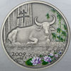 Picture of Срібна кольорова монета "Рік Бика" Ніує 31,1 грам