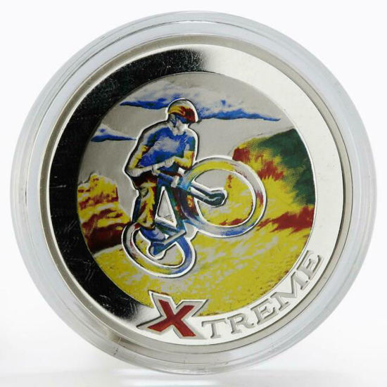 Picture of Срібна монета "Екстрім Гірський велосипед" 28,28г Андорра 2007