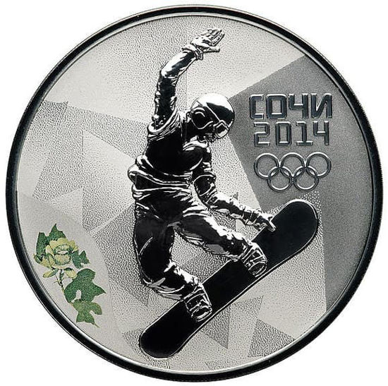 Picture of Серебряная монета "Олимпиада в Сочи 2014 — СНОУБОРД"  33,94 грамм