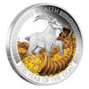 Picture of Срібна кольорова монета "Рік Кози" Тувалу 31,1 грам