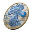 Picture of Серебряная монета  "Американский орел Liberty - амулет Gemstone Evil Eye" 31.1 грамм 2018 г. США