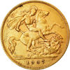 Picture of Золота монета 1/2 Соверена 1907  р