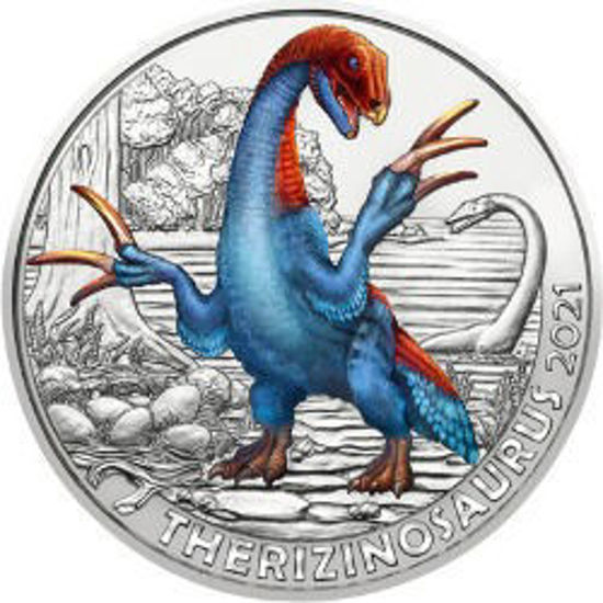 Picture of Австрія 3 євро 2021. Терізінозавр. Серія "Супер Динозаври". UNC 