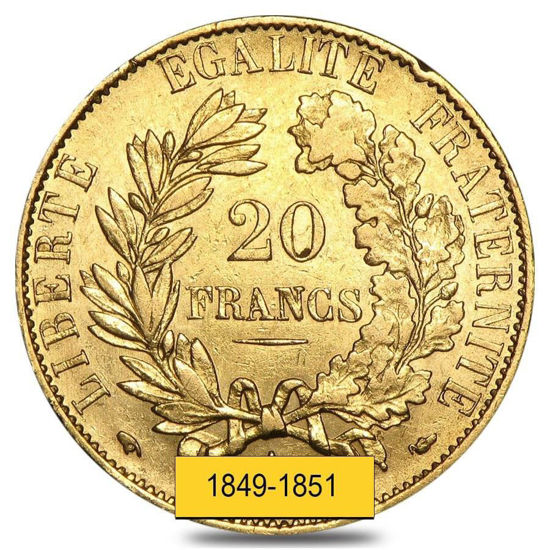 Picture of 1849-1851 гг. Франция Золото 20 франков
