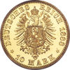 Picture of 1873-1888 гг. Германия Золото 10 марок Вильгельм I