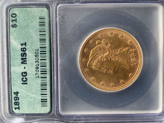 Picture of Золото с изображением Свободы 10 $ Eagles  (Liberty 1838 - 1907)