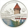 Picture of Серебряная монета Мир чудес " Часовенный мост " 25 грамм Палау 2010