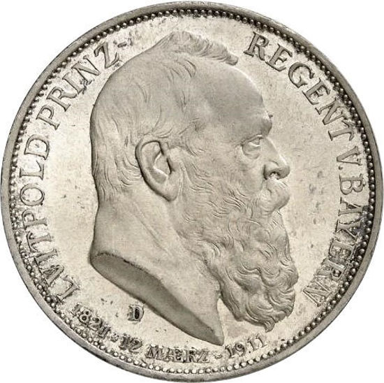 Picture of Срібна монета 3 Марки - Луітпольд 1910-11