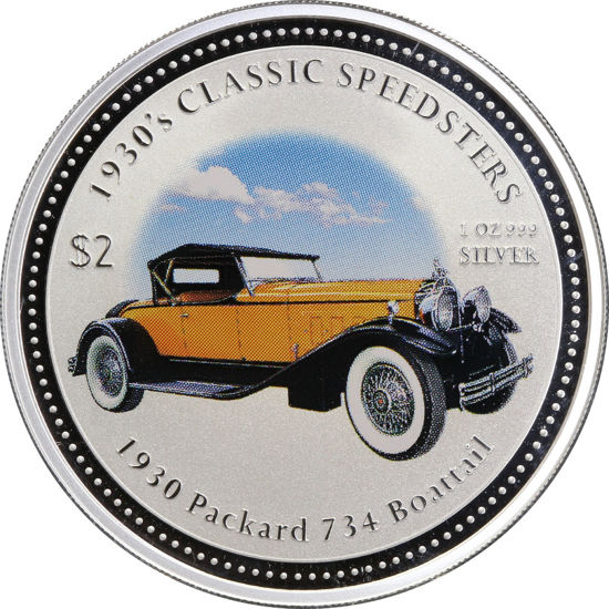 Picture of Срібна монета "PACKARD 734 BOATTAIL" серія КЛАССИЧНІ АВТОМОБІЛІ 1930-Х РОКІВ 31,1 грам