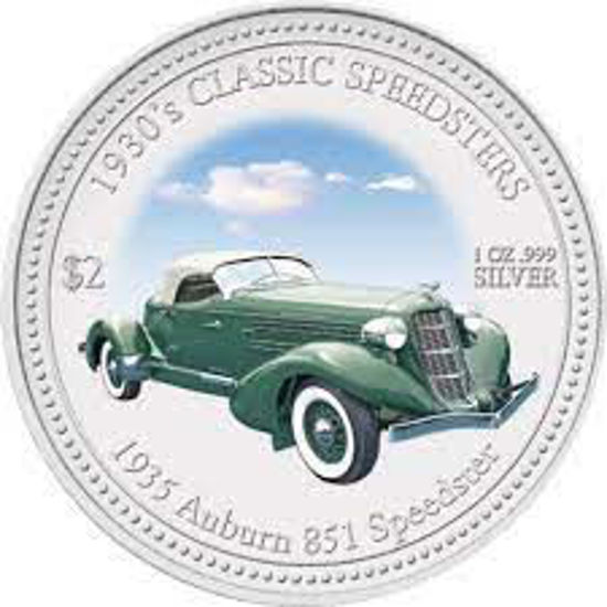 Picture of Срібна монета "AUBURN 851 1935" серія КЛАССИЧНІ АВТОМОБІЛІ 1930-Х РОКІВ 31,1 грам