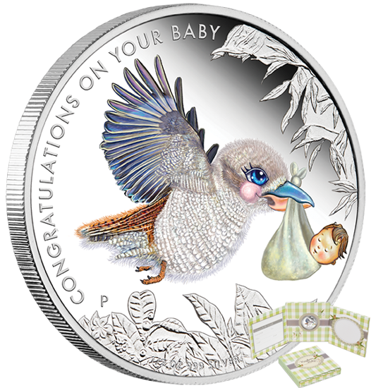 Picture of Срібна монета "Новонароджений" 15.55 грам Австралія
