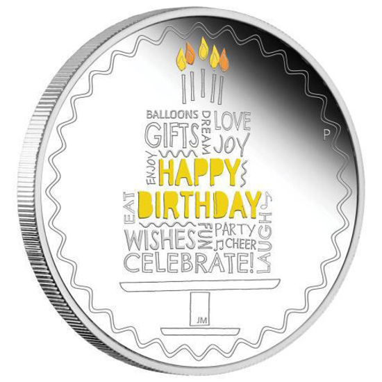 Picture of Срібна монета "Happy birthday"  31.1 гр. 2021