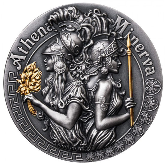 Picture of Cеребряная  эксклюзивная монета "Афина и Минерва" Ниуэ 62.2 грамм 2019г