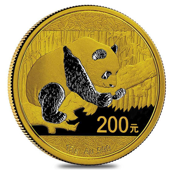 Picture of Золотая  монета "Китайская панда" 15 грамм 2016