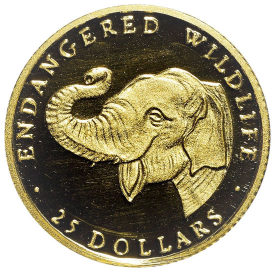 Picture of Золотая монета "Слон - серия Endangered Wildlife" 1.214 грамм