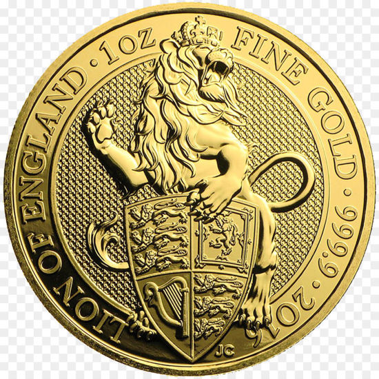 Picture of Серія Звірі Королеви Золото, Лев Англії 31,1грам, I / X The Lion of England, Великобританія 2016