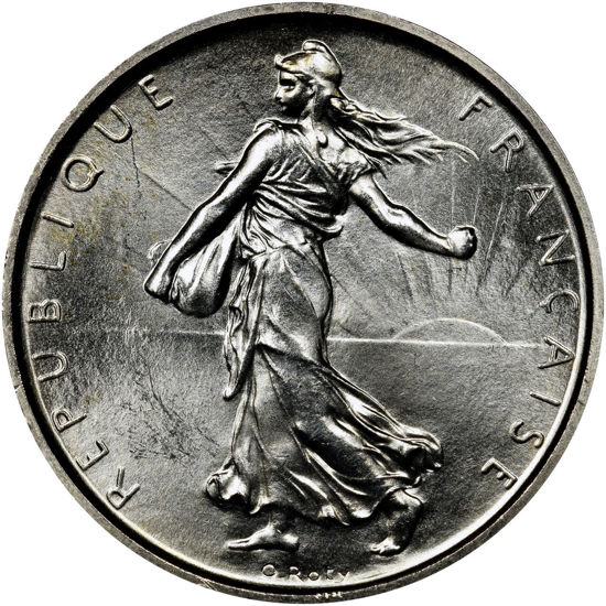 Picture of Срібна монета 1 франк 1918р.