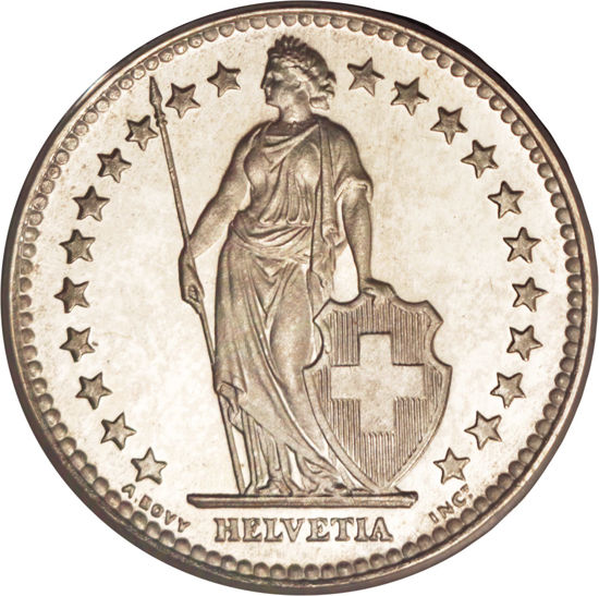 Picture of Швейцария 2 франка 1874, 1894 серебро