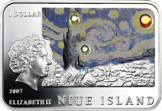 Picture of Серебряная монета "Винсент Ван Гог" 28.28 грамм 2007 г. Ниуэ
